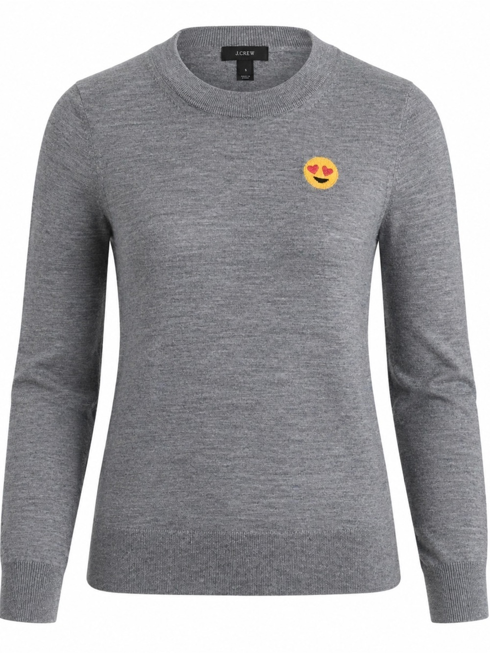 J. Crew Merino Wool Tippi Emoji
Sweater Gray Small EUC - Picture 2 of 9